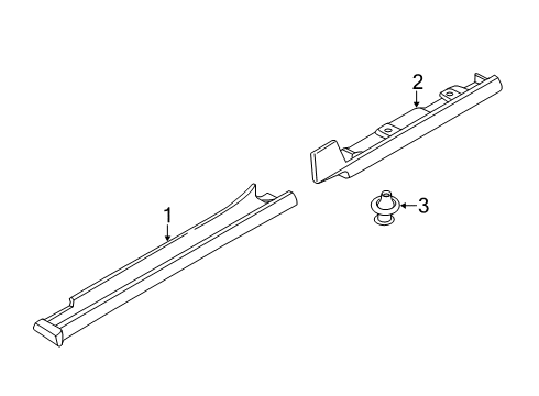 2021 Ford Transit Connect Exterior Trim - Pillars Diagram 1