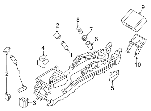 2020 Ford Fusion Console Diagram 2