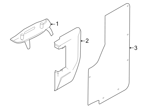 2023 Ford E-Transit Interior Trim - Side Door Diagram 3