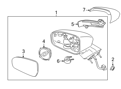 2020 Ford Fusion Mirrors Diagram 1