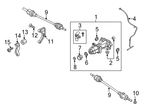 2021 Lincoln Nautilus Axle Components - Rear Diagram