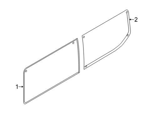 2020 Ford Transit Side Panel - Glass & Hardware Diagram 3