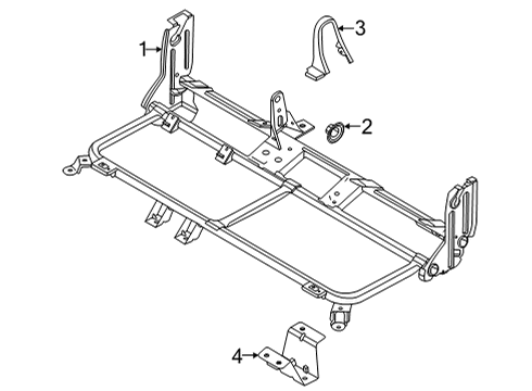 2022 Ford Bronco Sport COVER - SEAT BACK LATCH Diagram for M1PZ-7861348-AA