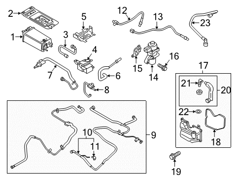 2020 Lincoln MKZ Emission Components Diagram 1