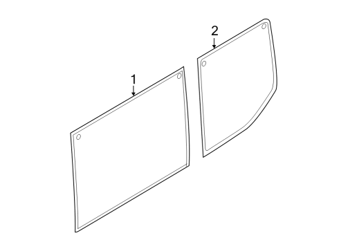 2022 Ford E-Transit Glass - Side Panel Diagram 4