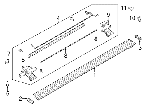 2023 Ford F-150 Lightning Running Board Diagram 4