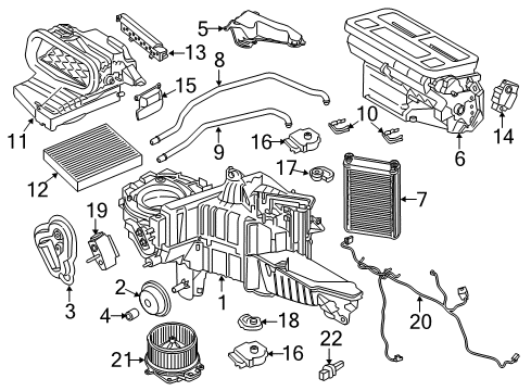 2020 Ford Expedition Heater Core & Control Valve Diagram