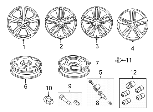 2021 Ford Edge Wheels Diagram 1