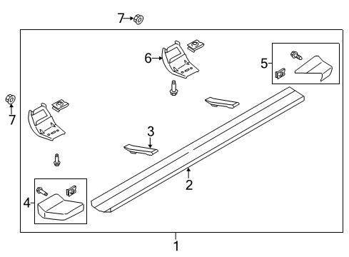 2022 Ford F-350 Super Duty Running Board Diagram 11