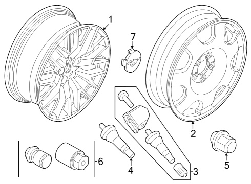 2024 Ford Mustang Wheels & Trim Diagram 6