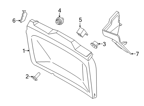 2021 Ford EcoSport Interior Trim - Back Door Diagram