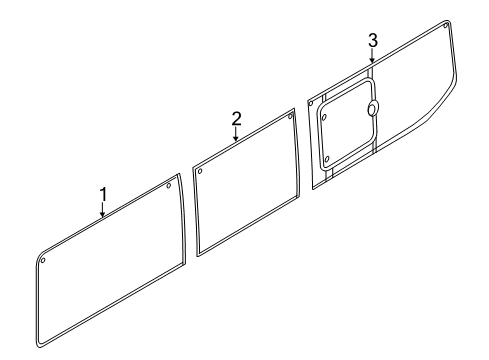 2020 Ford Transit Side Panel - Glass & Hardware Diagram 7