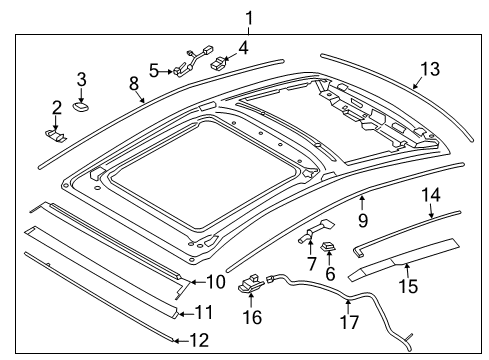 2020 Lincoln MKZ Sunroof Diagram 1