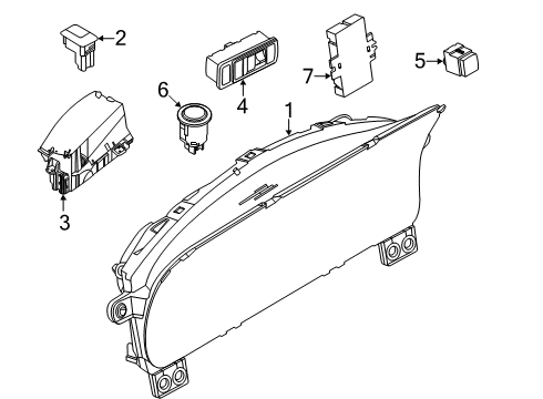 2022 Lincoln Aviator INSTRUMENT CLUSTER Diagram for LC5Z-10849-AH