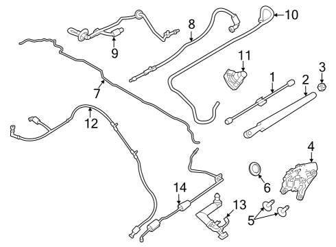 2021 Lincoln Aviator HOSE - WINDSHIELD WASHER Diagram for LC5Z-17A605-E