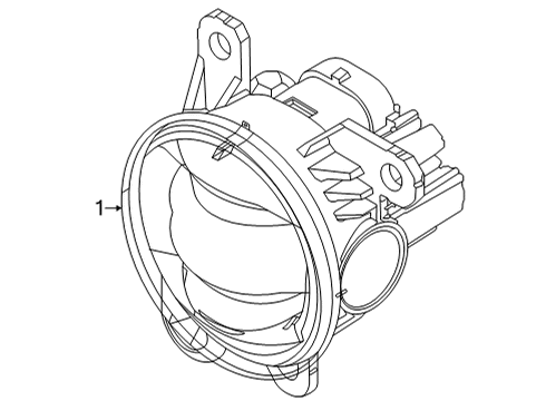 2023 Ford Bronco Sport LAMP ASY - FOG - FRONT Diagram for M1PZ-15200-A