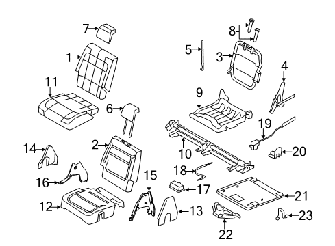 1986 Mercury Cougar LATCH Diagram for AU5Z-9661143-B