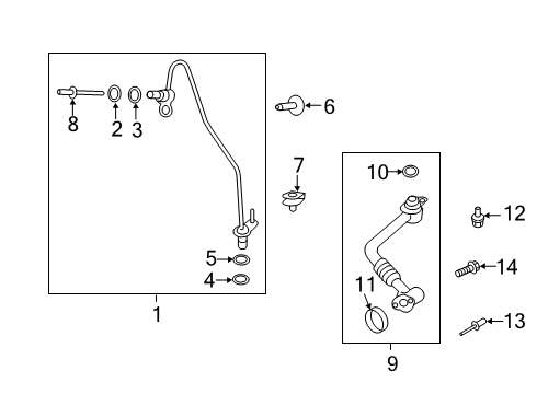 2023 Ford Police Interceptor Utility Turbocharger & Components Diagram 2