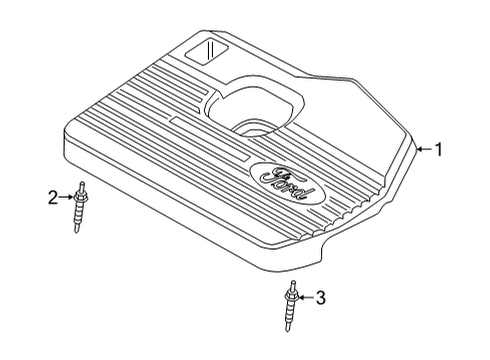 2022 Ford Bronco Sport Engine Appearance Cover Diagram 2