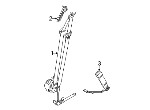 2022 Ford Maverick Front Seat Belts Diagram