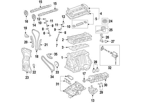 2019 Ford Escape CYLINDER BLOCK Diagram for LX6Z-6010-A