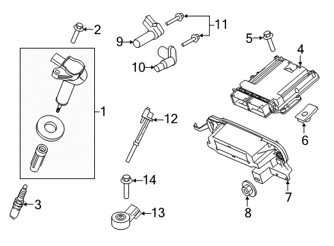 1994 Ford Mustang SPARK PLUG Diagram for CYFS-12F-1X