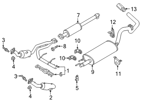 2021 Ford F-150 Exhaust Components Diagram 4