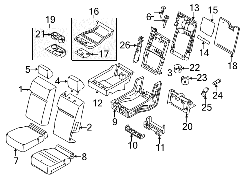 2020 Ford F-250 Super Duty Front Seat Components Diagram 2