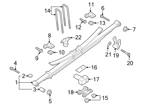 2023 Ford F-250 Super Duty SPACER Diagram for LC3Z-5598-D