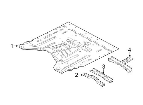 2023 Ford E-Transit Floor & Rails Diagram 1