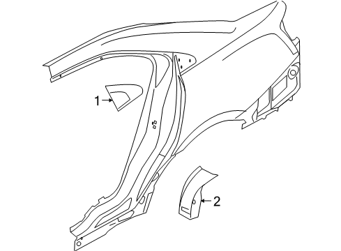 2019 Ford Police Interceptor Sedan Exterior Trim - Quarter Panel Diagram