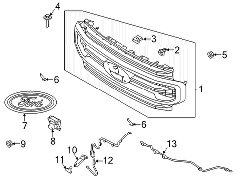 2021 Ford F-250 Super Duty Parking Aid Diagram 4