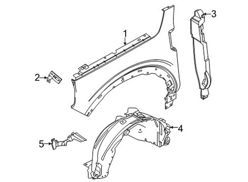 2021 Ford Bronco Sport Fender & Components Diagram