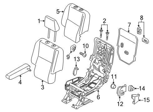 2019 Ford Transit Connect COVER ASY - REAR SEAT BACK Diagram for KT1Z-1766600-GJ