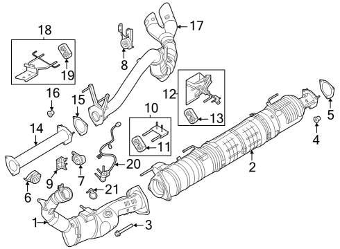 2023 Ford F-350 Super Duty MUFFLER AND PIPE ASY - REAR Diagram for LC3Z-5230-H