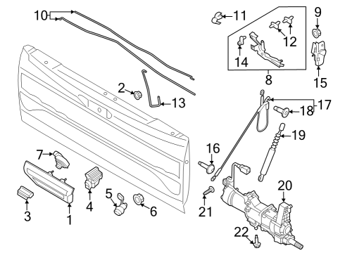 2021 Ford F-150 ROD - LATCH OPERATING Diagram for ML3Z-9922152-A