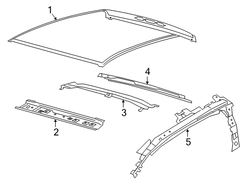 2022 Ford Ranger Roof & Components Diagram 2