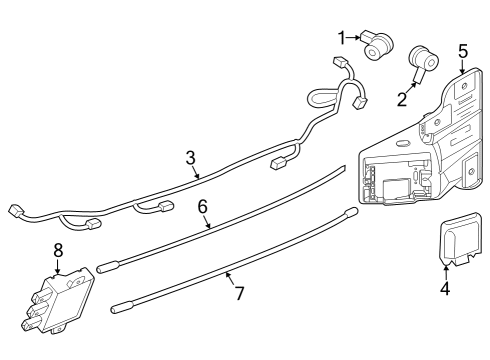 2023 Lincoln Navigator Electrical Components - Rear Bumper Diagram