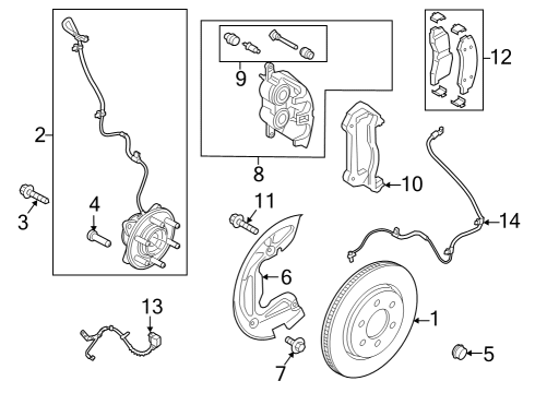 2022 Ford F-150 Lightning HUB ASY - WHEEL Diagram for NL3Z-1104-B