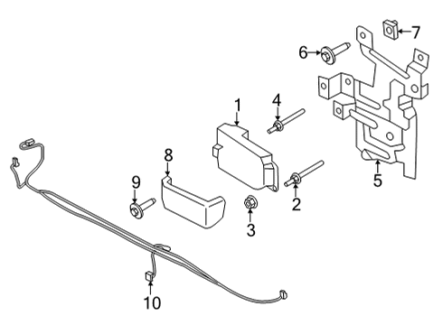 2021 Ford F-350 Super Duty BRACKET Diagram for LC3Z-14C022-A