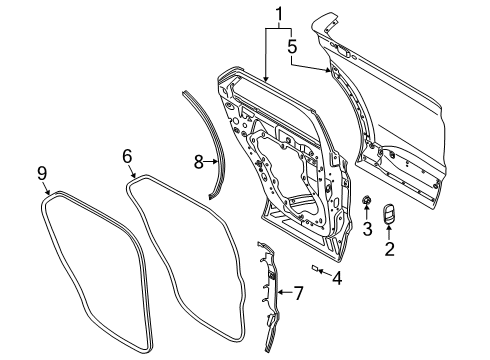 2023 Lincoln Aviator Door & Components Diagram 2