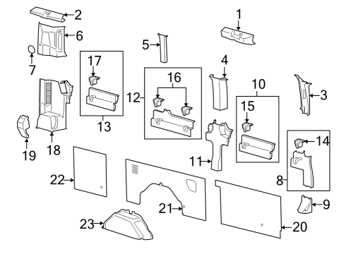 2023 Ford E-Transit TRIM ASY - QUARTER Diagram for LK4Z-1531013-B