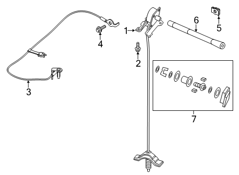 2022 Ford F-250 Super Duty Carrier & Components - Spare Tire Diagram