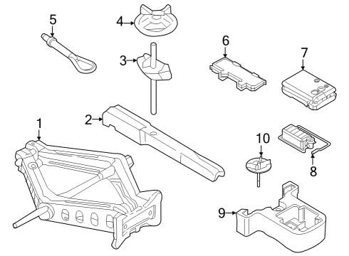 2024 Ford Mustang Jack & Components Diagram 2