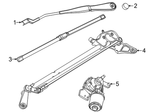 2023 Ford Maverick Wiper Components Diagram