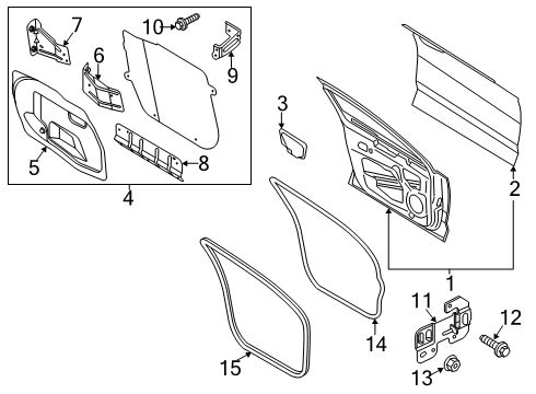 2020 Ford Police Responder Hybrid Front Door Diagram