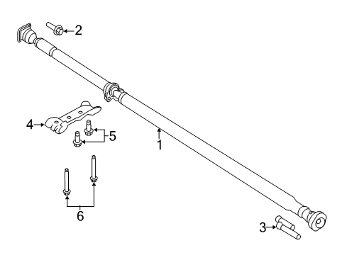 2019 Ford Police Interceptor Sedan Drive Shaft - Rear Diagram