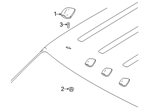 2023 Ford E-350/E-350 Super Duty Roof Lamps Diagram