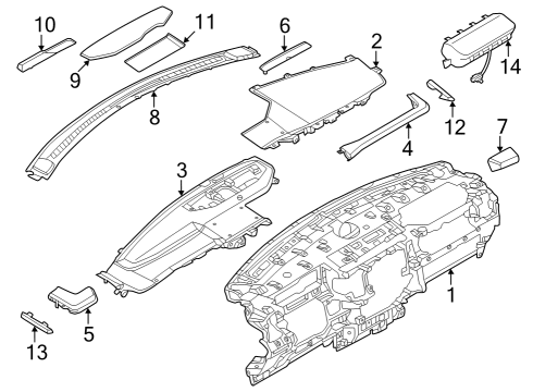 2023 Ford Expedition PANEL - INSTRUMENT Diagram for NL1Z-7804480-AC