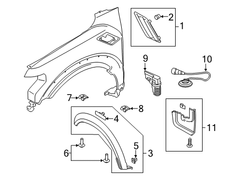 2020 Ford F-150 Exterior Trim - Fender Diagram 2